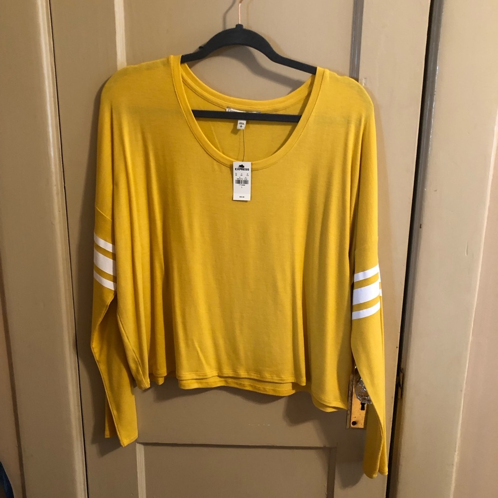Yellow Express One Eleven Varsity Top NWT